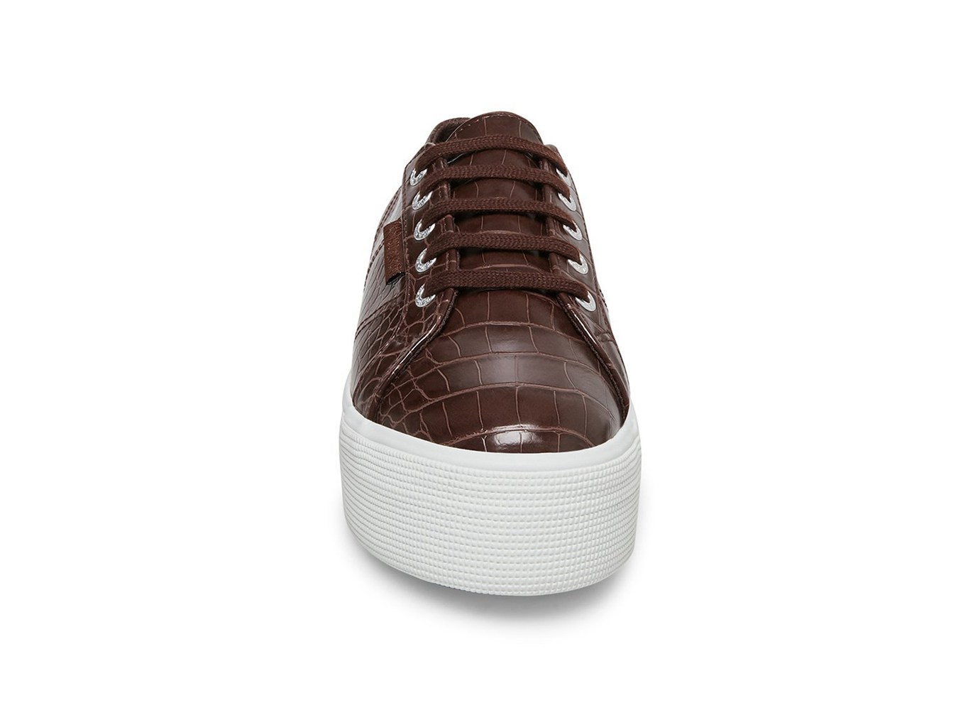 Superga Platform Womens - 2790 Faux Crocodile - Brown - ZRHTI2174